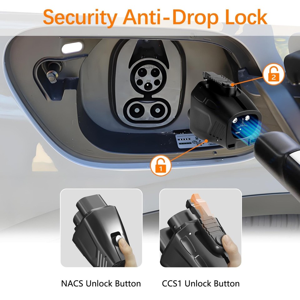 NACS to CCS1 Charging Adapter, Max 500A 1000V, Compatible with Tesla ...