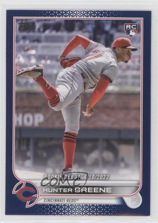 2022 Topps Update Rookie Debut Royal Blue Hunter Greene #US267 0ji1
