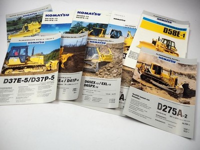 10x Prospekt Komatsu Planierraupe D41 61 65 EX PX 31PL 155AX 375A 58E 37P D275A