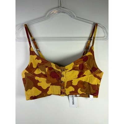 Out From Under Frankie Flannel Cropped Top Size Medium NEW
