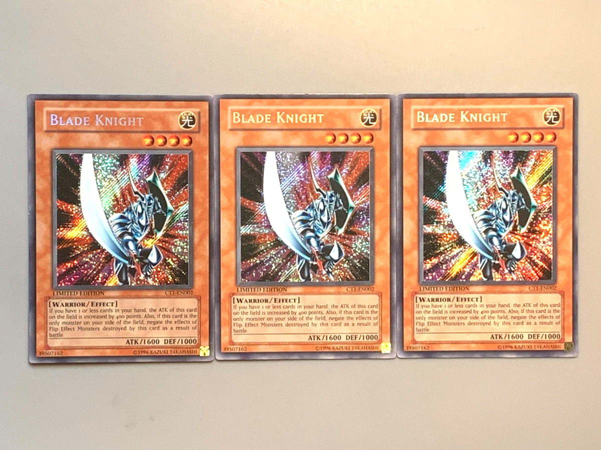 yugioh 3X Blade Knight CT1-EN002 Secret Rare VLP NM play set | eBay