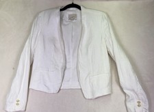 Women  s White Loft Blazer Size 6