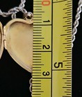 10k Locket Heart Pendant- Etched Flower: 925 1/20 10k RL Love Earth 22" Necklace — photo 7