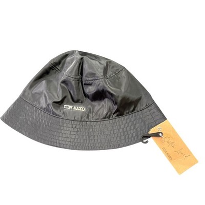 Steve Madden Black Satin Lined Bucket Hat SMA-860 BLK One Size