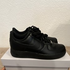 Nike Air Force 1 '07 Low Top Triple Black Leather Sneakers CW2288-001