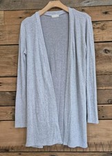 Boho Cozy Altar d State Cardigan Heathered Knit Open Front Long Sleeve Gray M