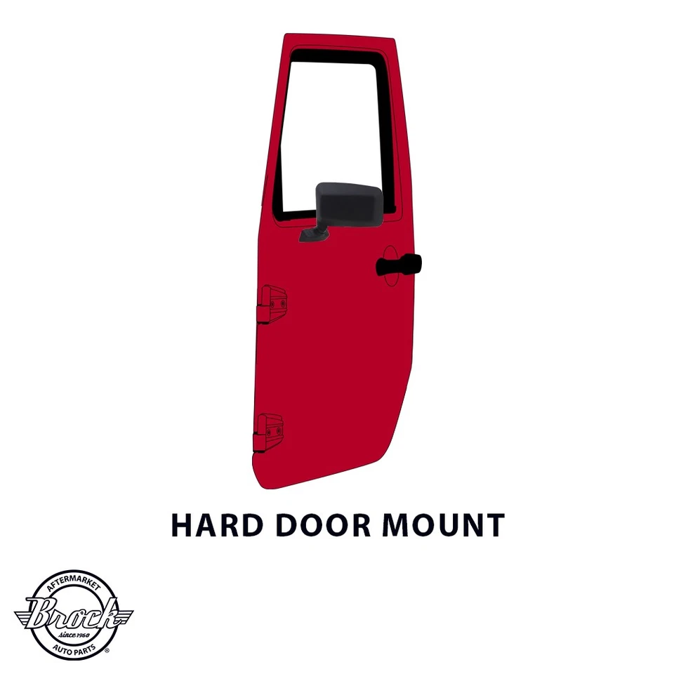 Espejo retrovisor manual derecho montado en puerta dura Cherokee 1987-1990 55027208 Foto 2 de 4