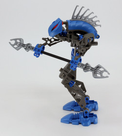 LEGO Bionicle Rahkshi Guurahk Blue 8588 Figure w/ Staff Weapon (See Photos)