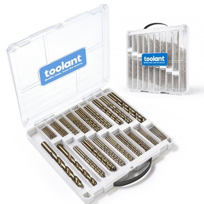 108Pcs Drill Bit Set,Cobalt Drill Bits Index for Hardened Metal,Stainless Ste...