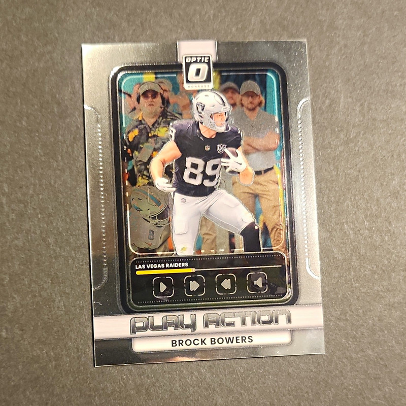 Panini 2025 Donruss Optic Brock Bowers Las Vegas Raiders Play Action #7