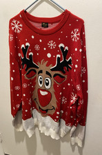 JAP Christmas Rudolf The Reindeer Sweater Jumper 2XL
