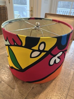 Fabulous Romero Britto Pop Art Brazil Drum Lampshade 10''Hx14 D Bold Colors