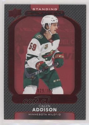 2021 Upper Deck Ovation Rookies Red Standing 29/100 Calen Addison Rookie RC 08a0