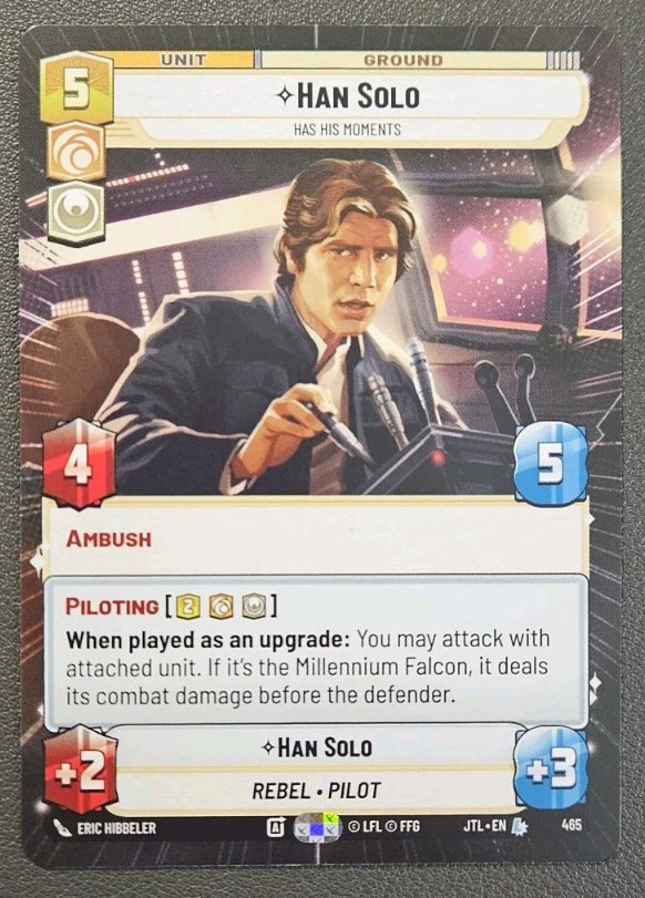 Star Wars Unlimited JTL Legendary #465 Han Solo Hyperspace