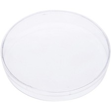 Pioneer Plastics Clear Round Petri Dish Plastic Container, 4.3125" W x 0.625" H