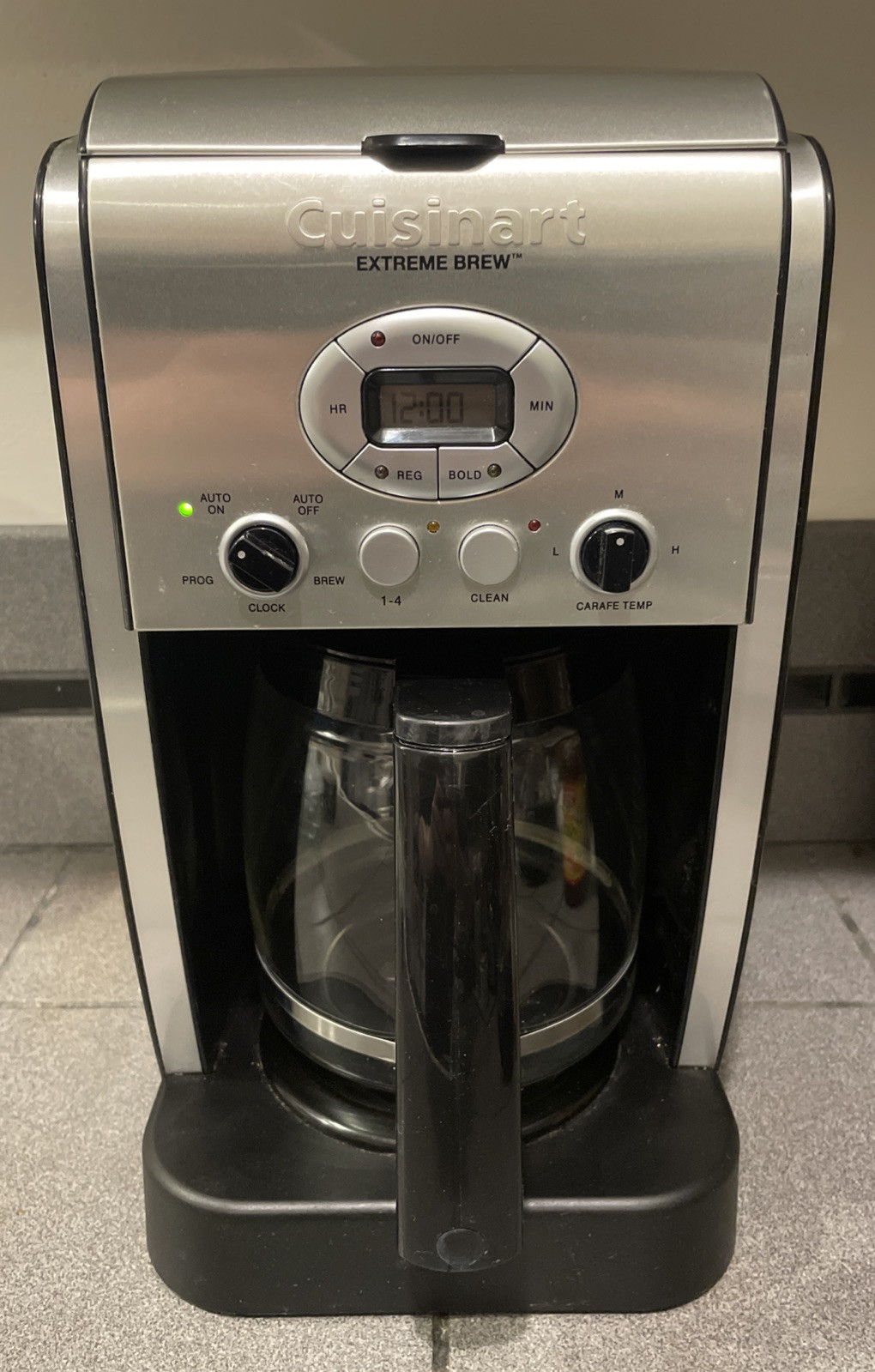 Brew Central 12 Cup Programmable Black Silver