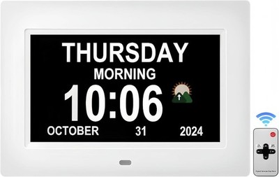 Große Digitaluhr, Digitalwecker für ältere Menschen, Demenzuhr 7 cm