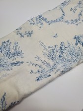 French General Rural Jardin Toile Floral Moda Blue Sew Quilt OOP FAT QUARTER