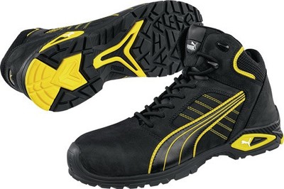 Sicherheitsstiefel Ams.Mid Gr.40 schwarz/gelb S3L FO SR 20345:2022 Leder PUMA