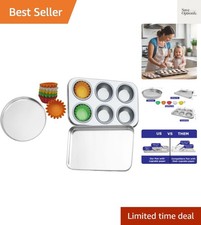 Pan Set Compatible with Easy Bake Ultimate Oven Includes Cupcake Liners THA...