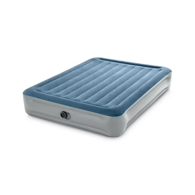 Queen Air Mattress 15in Raised Airbed Built In Pump Dura Beam Carry Bag