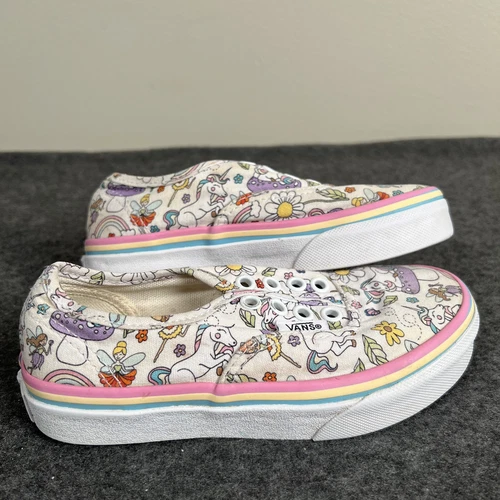 Sneakers stringate Vans autentiche per bambini taglia 12 unicorni fiaba ragazze ragazzi rosa