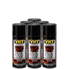 VHT Paint VHTSP187 (6-PACK); Wheel Paint 11oz Aerosol Gloss Black 250°F