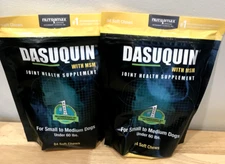 2-BAGS NUTRAMAX DASUQUIN MSM/JOINT CARE 168 SOFT DOG CHEWS SMALL MED EXP 06/2027
