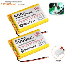 2 X Lipo Battery 3.7V 5000mAh PH2.0 Plug with WisBlock Meshtastic, Raspberry Pi 