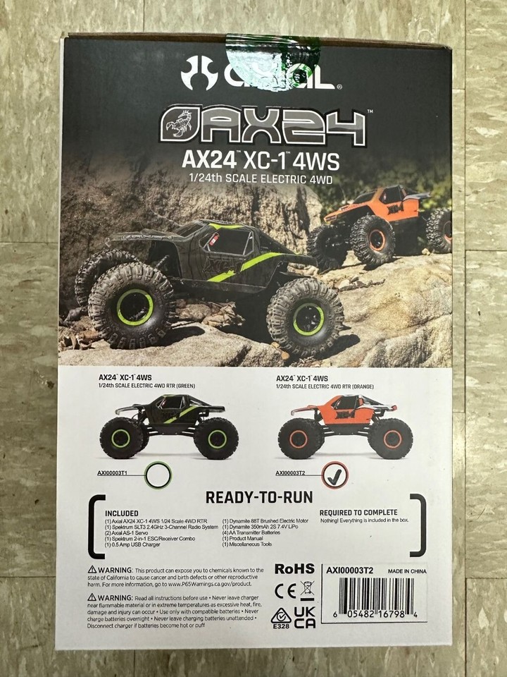 Axial AX24 XC-1 1/24 4WD RTR 4WS Mini Crawler (Orange) AXI00003T2 NEW ...
