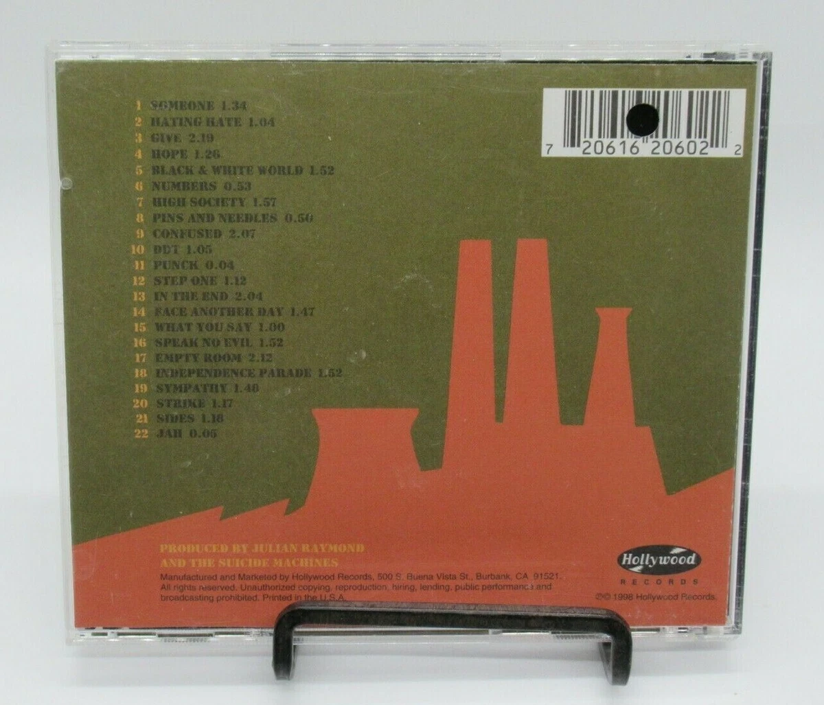 THE SUICIDE MACHINES: BATTLE HYMNS MUSIC CD, 22 GREAT TRACKS, HOLLYWOOD RECORDS