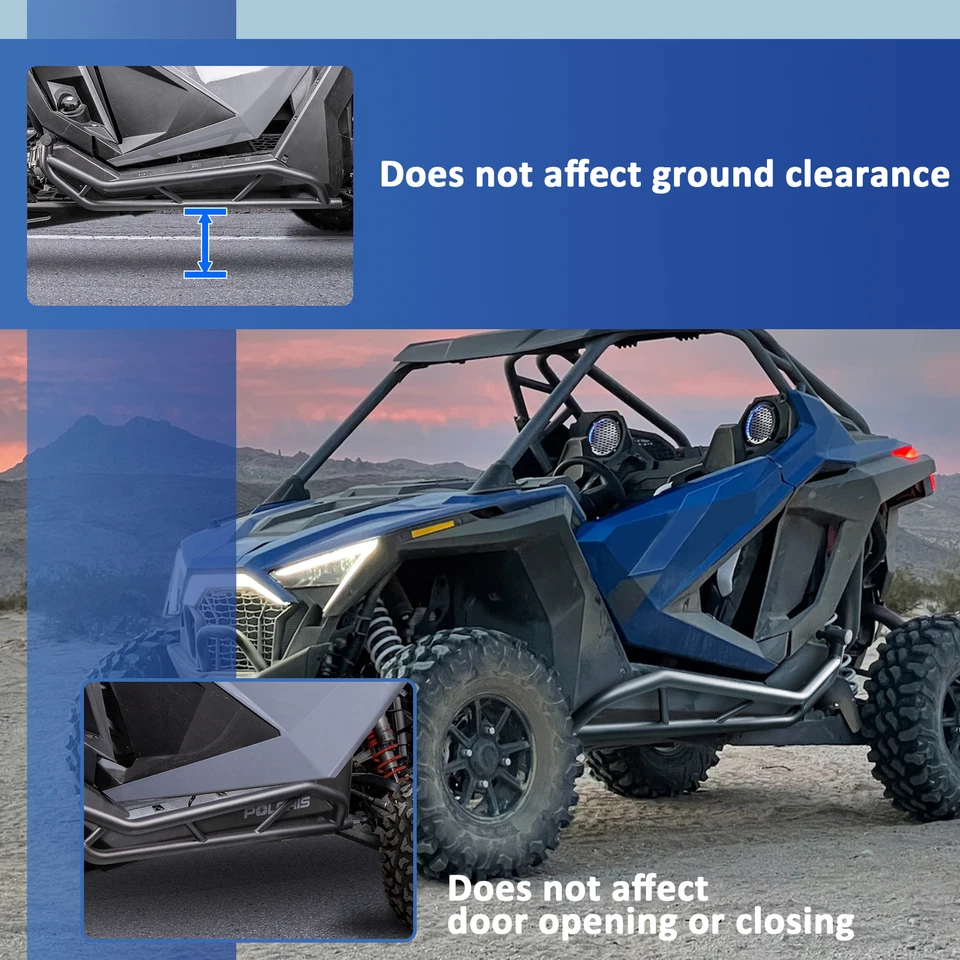 Steel Nerf Bars Rock Sliders For Polaris RZR Pro XP/Turbo R/Pro R/PRO S 2020-UP - Imagem 3 de 4