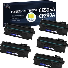 5PK CE505A 05A Black High Yield Toner Comaptible for HP LaserJet P2055 P2055d
