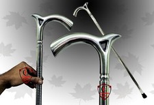 Steeliness Steel Aluminum Tactical Walking Cane The Remarkable V Handle Handmade