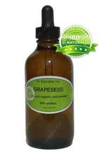 4oz Glass Bottle with Glass Dropper Grapeseed Oil Pure SkinCare Hair And Health 