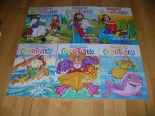 6 Bible Fun Stories Colortivity Activity  Coloring Books Lot Home School FREESH