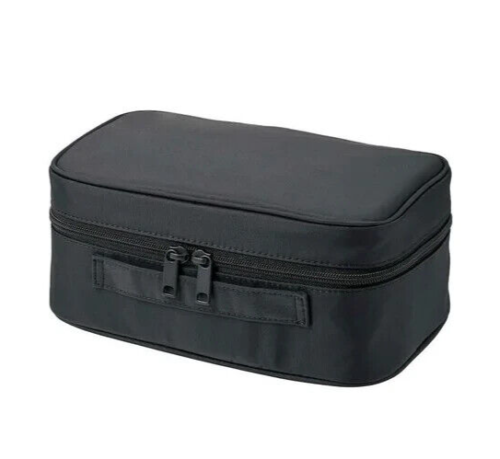 MUJI Nylon Cosmetic Makeup Toiletry bag organizer Hand 23 x 15.5 x 9 cm Black
