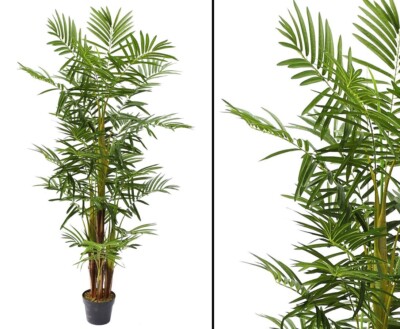 Areca Palme mehrstämmig Kunstpalme mit 25 Palmwedel 160cm von ibizanos