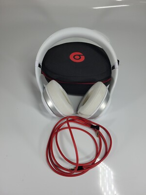 Beats by Dre Solo Wired Headphones white B0518 (READ)