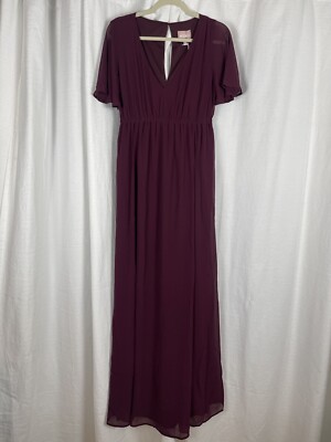 show me your mumu burgundy dress Womens M Wine Long Emily Maxi Bridesmaid NEW Lisa maxi