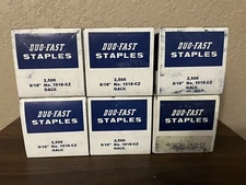 Lot of 6 DUO-FAST Staples 9/16 Long 1018-CZ Pack of 2,500 NIB (15,000 Total)