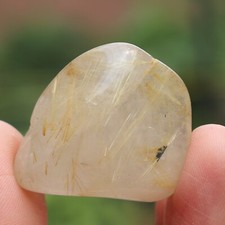 Tumbled Stone: Rutilated Quartz Crystal from Brazil RTQ54 
