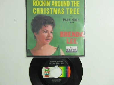   BRENDA LEE HIT 45 + PICTURE [ROCKIN' AROUND THE CHRISTMAS TREE]   1960 !  