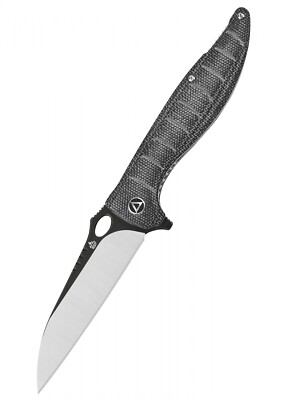 Taschenmesser Locust, schwarze - satinierte Klinge, schwarzer Micarta Griff