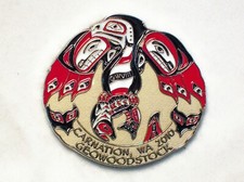 2010 GeoWoodstock Vlll Carnation WA - Black  Red Finish - Unactivated Geocoin
