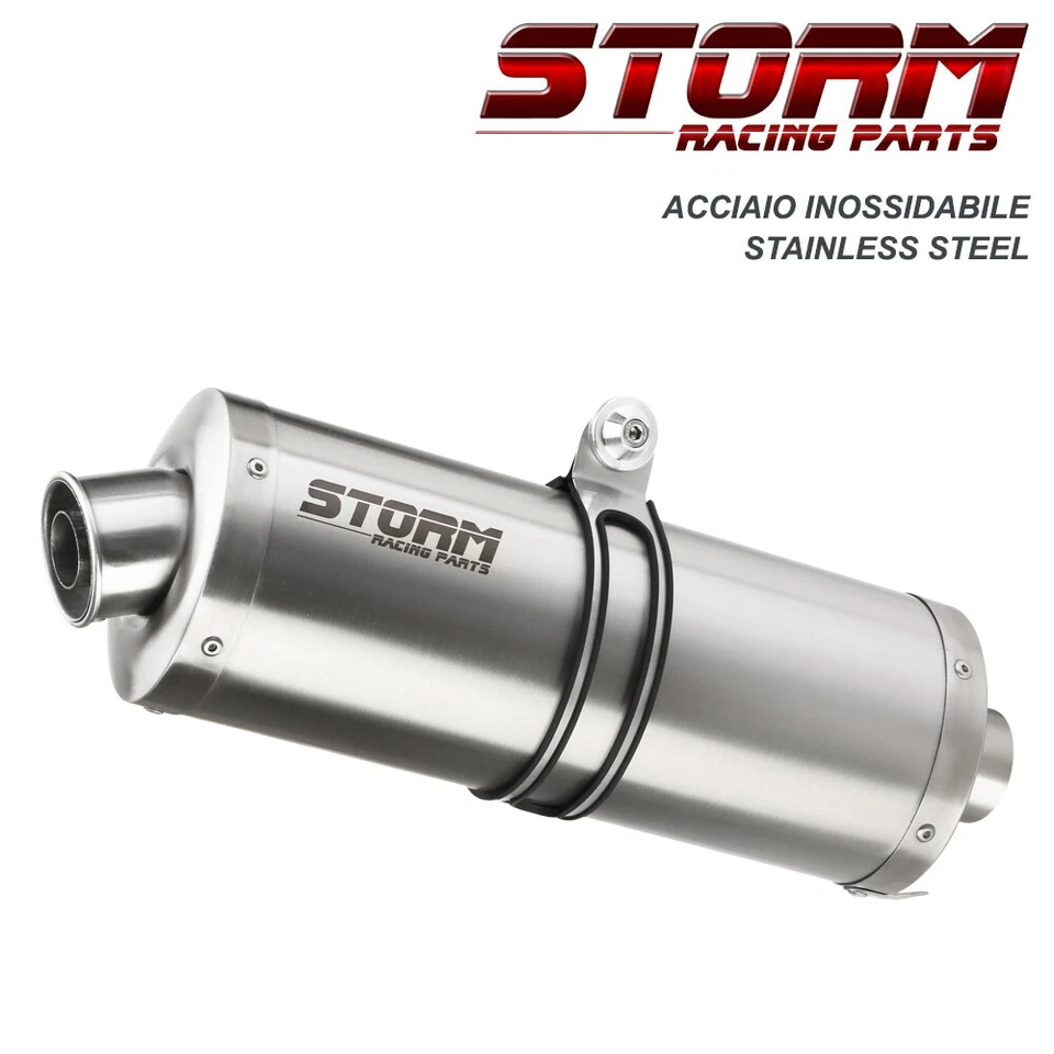 Silenciador de escape Storm de Mivv acero ovalado para Kawasaki Zr-7 1999 99 Foto 2 de 2