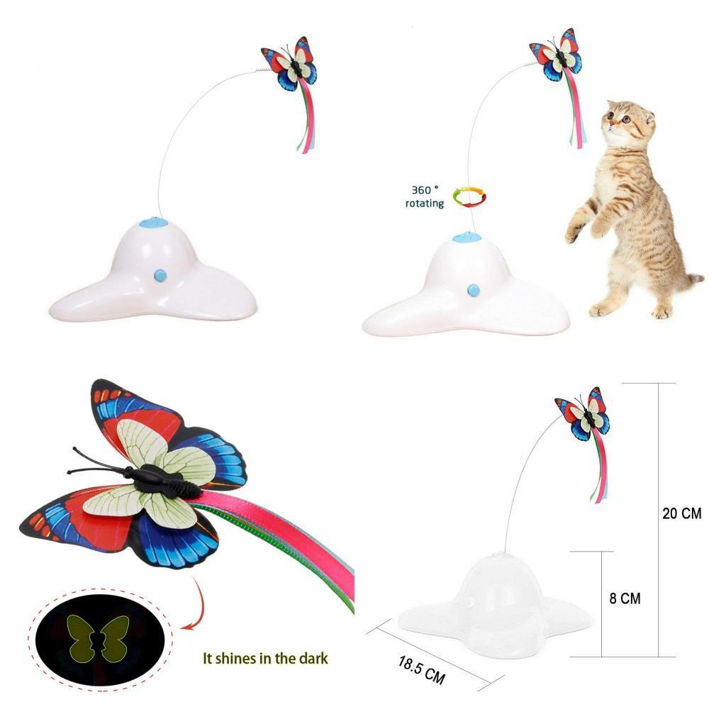 zenes funny cat toy butterfly