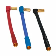 3pcs/set Brushless Motor ESC Elbow Bullet 5.5mm Male to 5mm Female 10AWG 4" wire