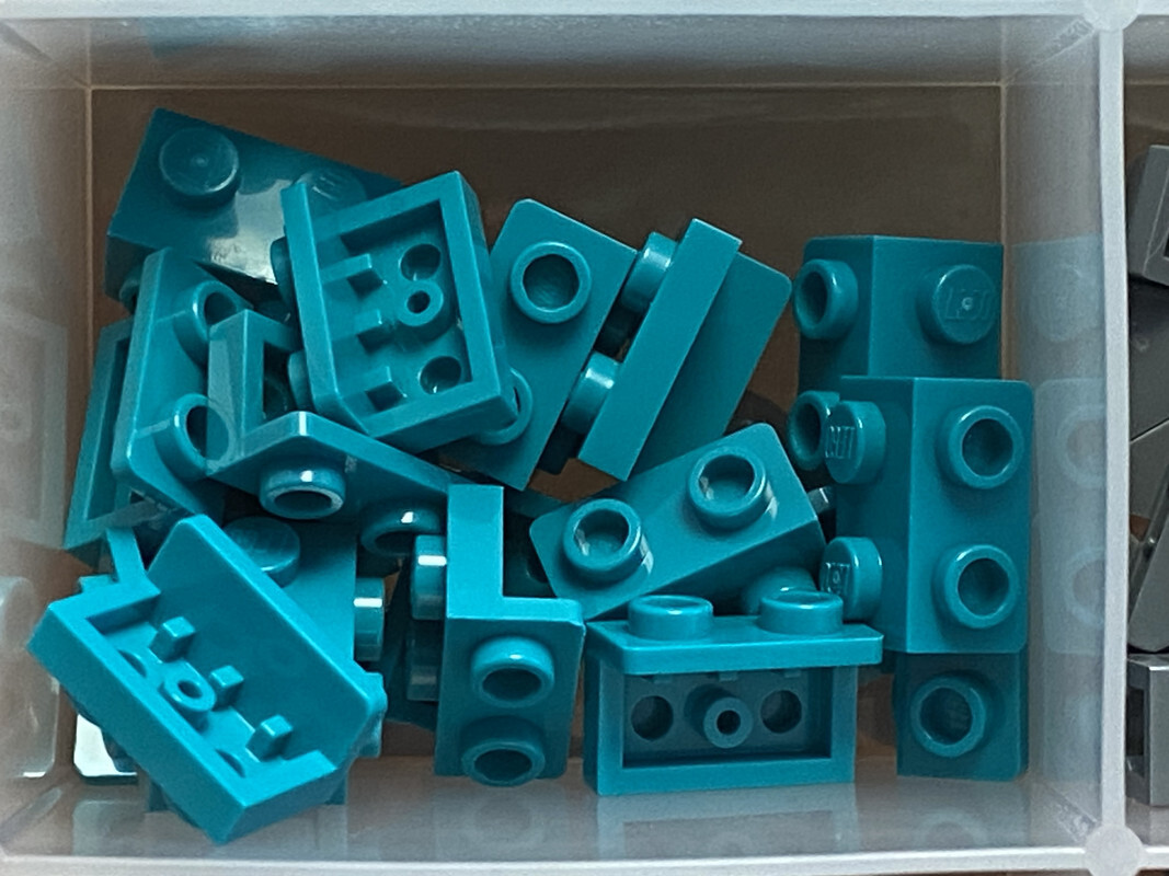 LEGO Parts - Dark Turquoise Bracket 1 x 2 - 1 x 2 - No 99781 - QTY
