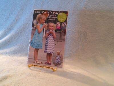 Party 'n Play Dresses & Doll Dresses Sizes 2 - 8, Olive Ann Designs OAD78